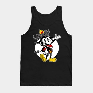 Blackcraft Cute Baphomet Retro Cartoon Tank Top